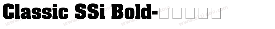 Classic SSi Bold字体转换
